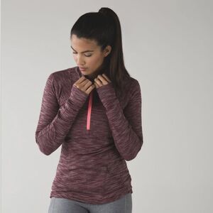 Lululemon Kanto Catch Me 1/2 Zip Long Sleeve Shirt Heathered Bordeaux Drama 4